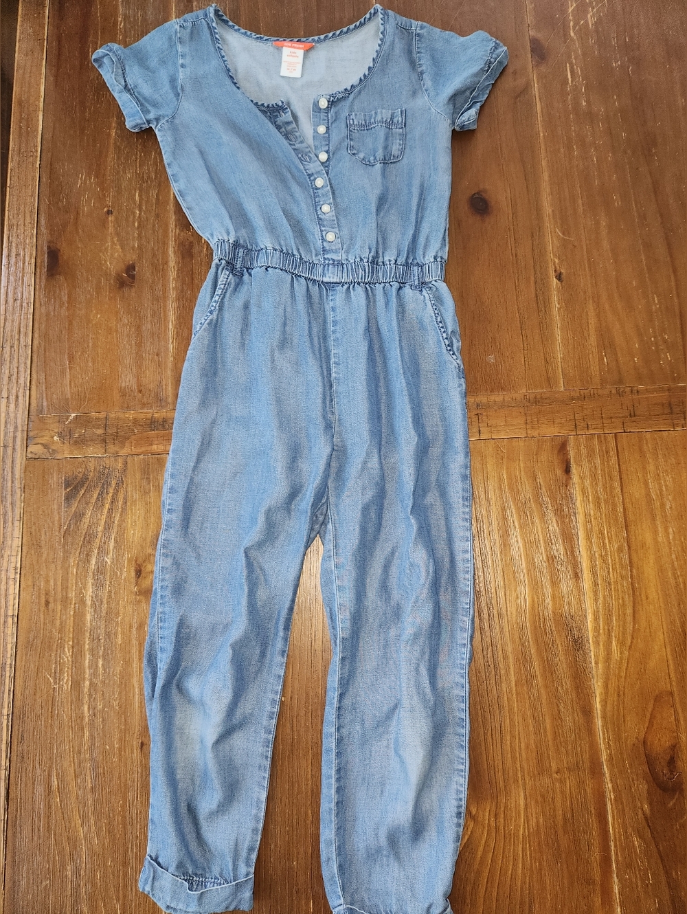 Girls Size 8 Joe Fresh Light Blue Denim Girls One-Piece Jumpsuit